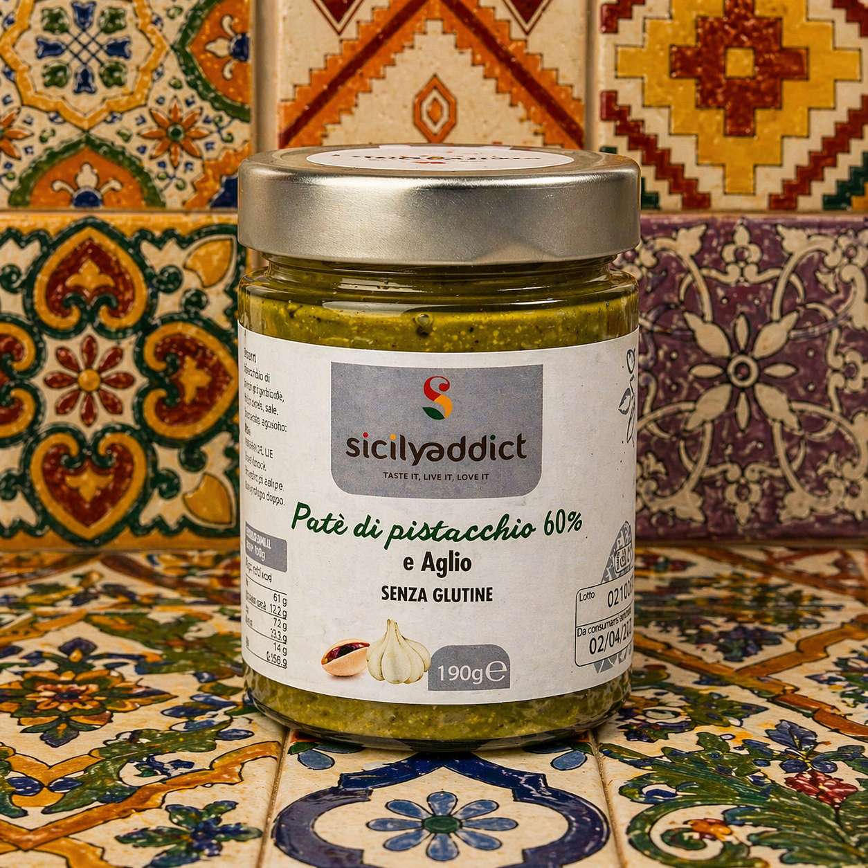 Pistachio and garlic 190g pate