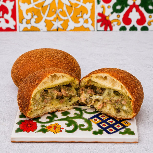 Rizzuola siciliana salsiccia e Provola 180g - 4 pezzi