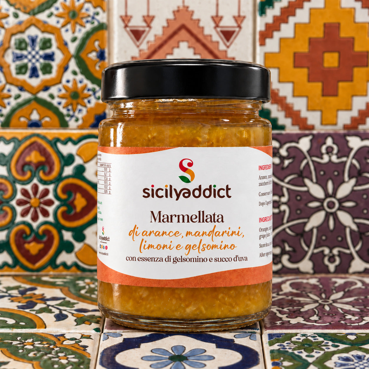 Marmellata Arancia, Limone, Mandarino e Gelsomino 240gr