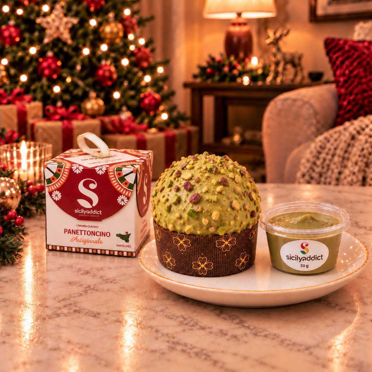 Panettoncino artigianale al pistacchio