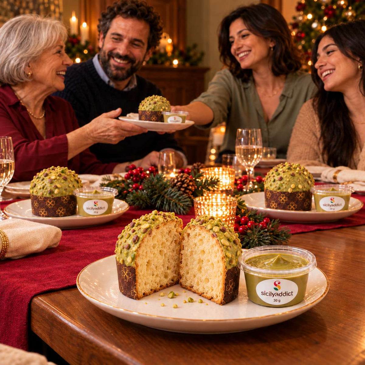 Panettoncino artigianale al pistacchio