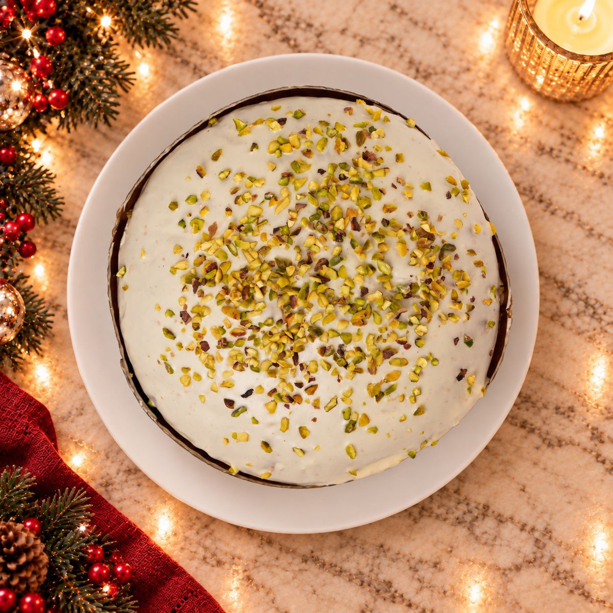 Panettone artigianale Pistacchio e Gocce di Cioccolato Bianco