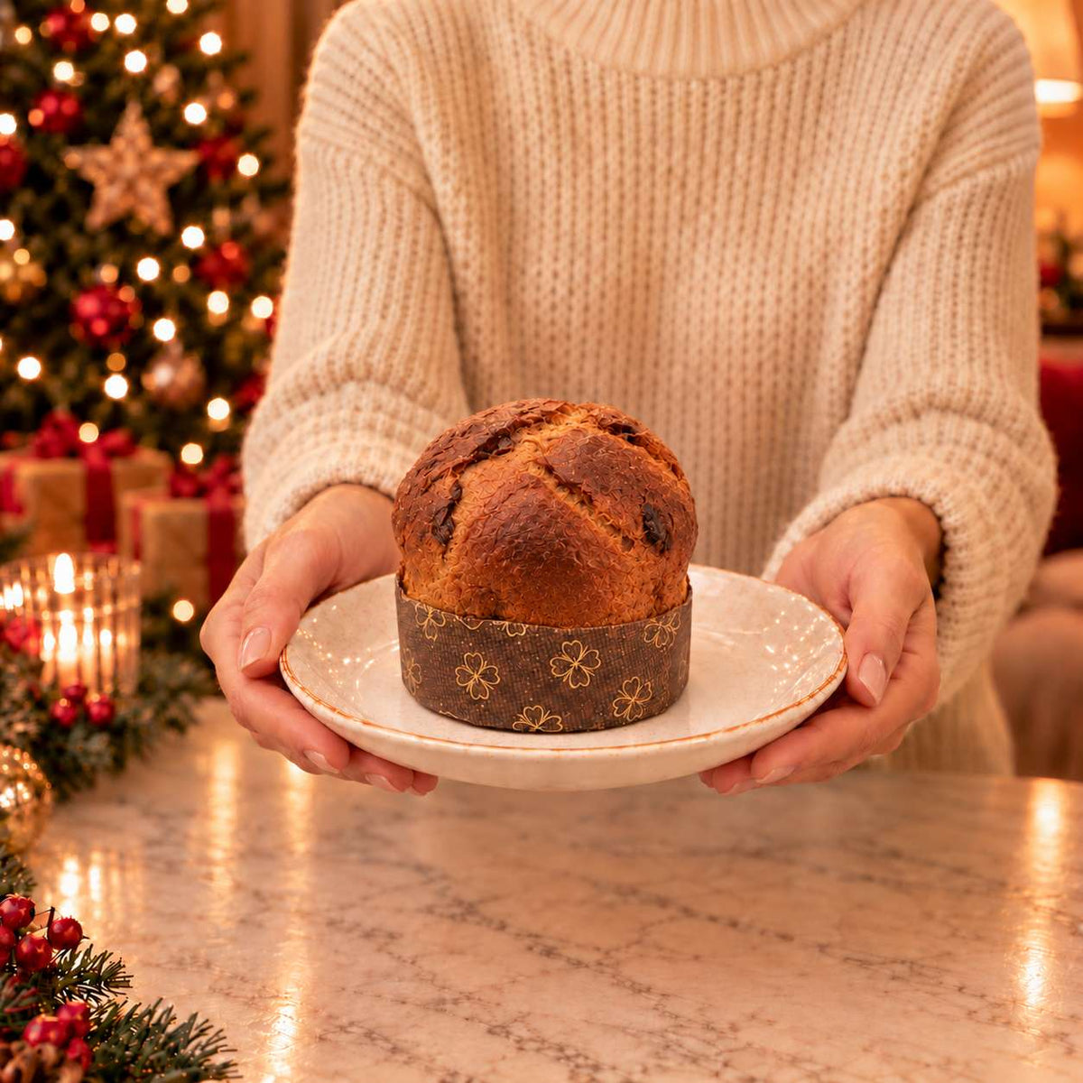 Panettoncino artigianale Amarene e cioccolato Fondente