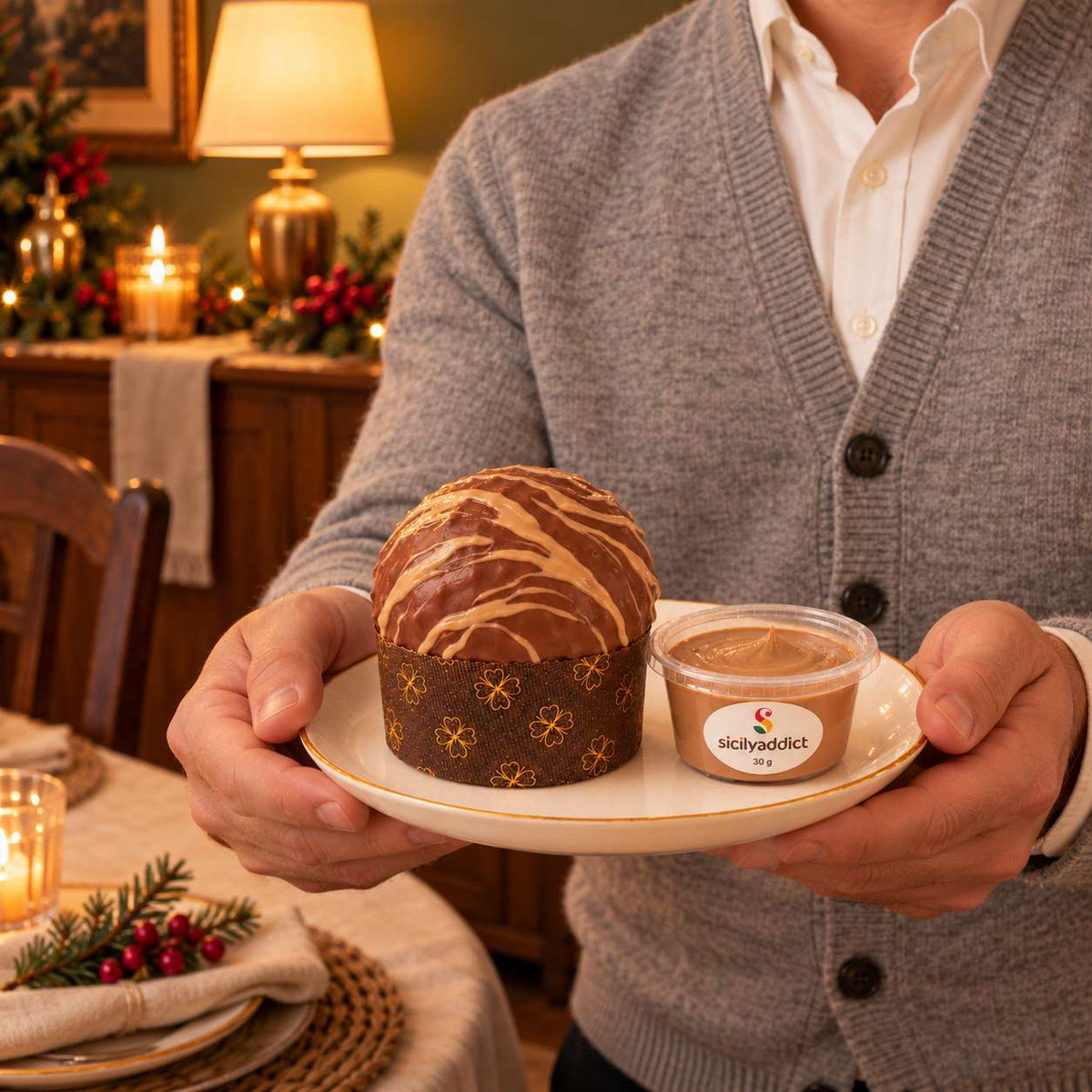 Panettoncino artigianale al cioccolato e nocciole Ciokonocciola