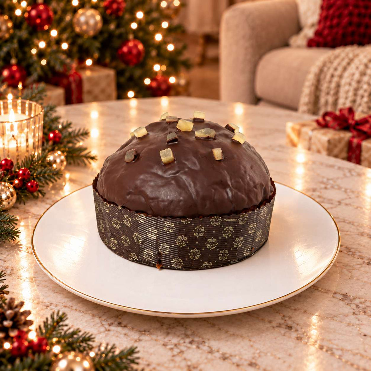 Panettone artigianale Pera e Cioccolato