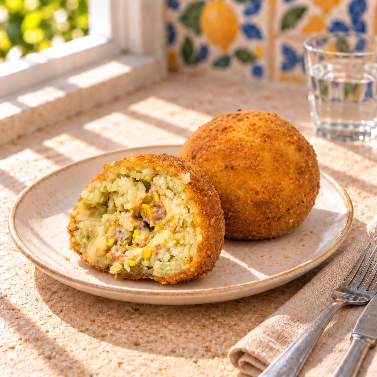 Arancini pistacchio e speck - SicilyAddict