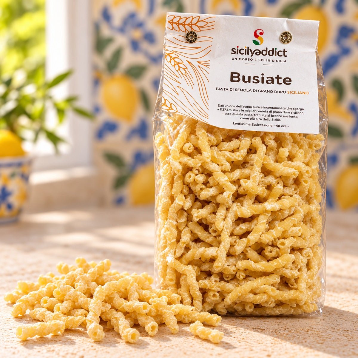 Busiate Artigianali grano 100% siciliano 500g - SicilyAddict