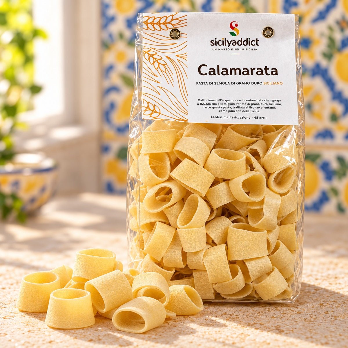 Calamarata Artigianale grano 100% siciliano 500g - SicilyAddict