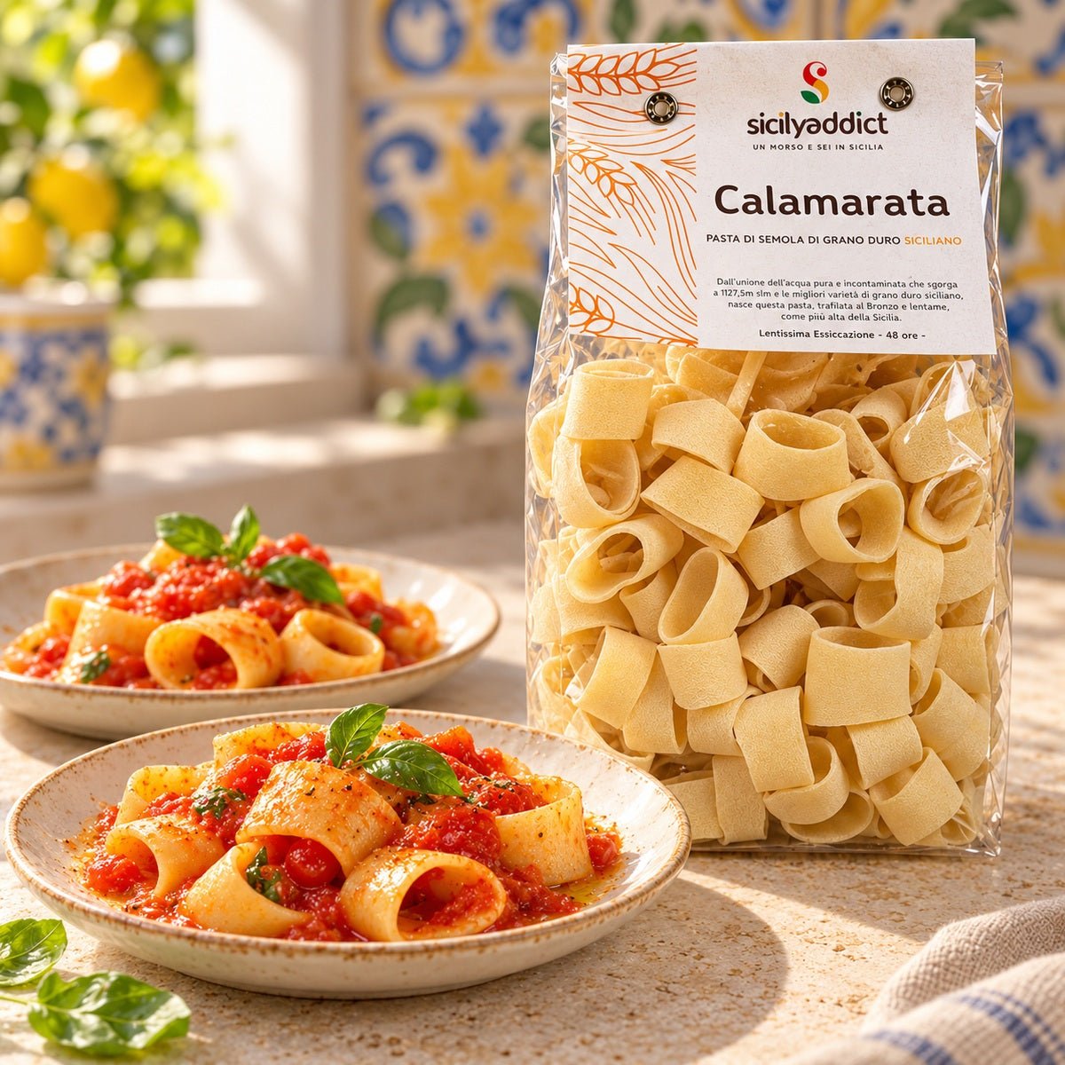 Calamarata Artigianale grano 100% siciliano 500g - SicilyAddict