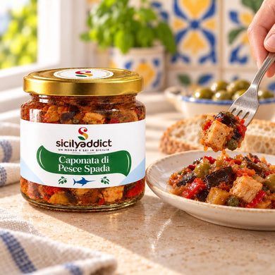 Caponata di Pesce Spada 200g - SicilyAddict