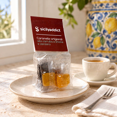 Caramelle artigianali alla carruba e limone e zenzero 40g - SicilyAddict