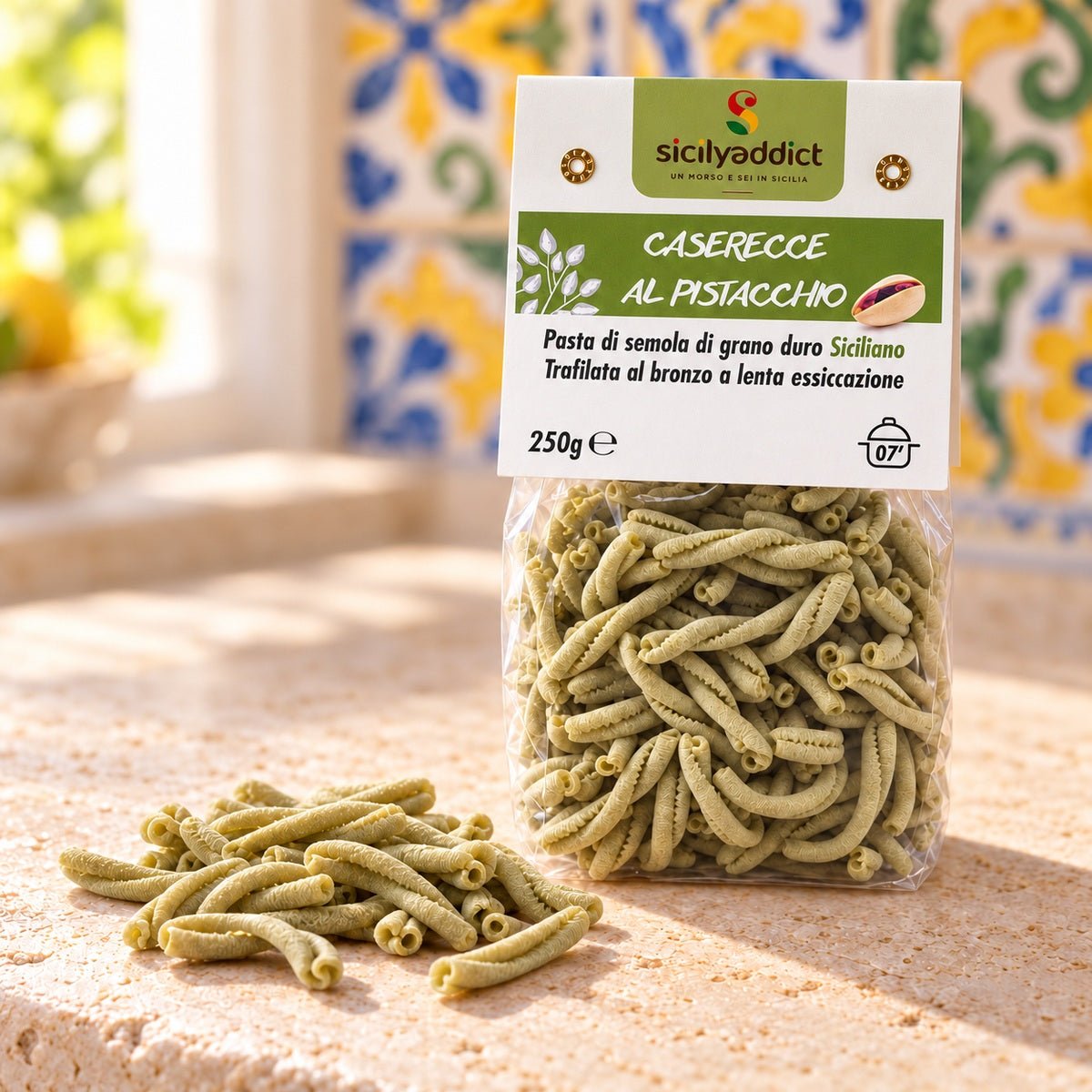 Caserecce al pistacchio 250g - SicilyAddict