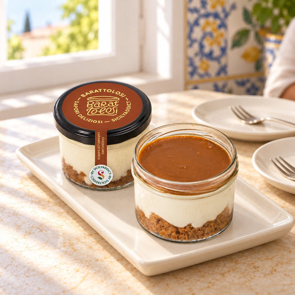 Cheesecake al caramello salato in barattolo 150g - SicilyAddict