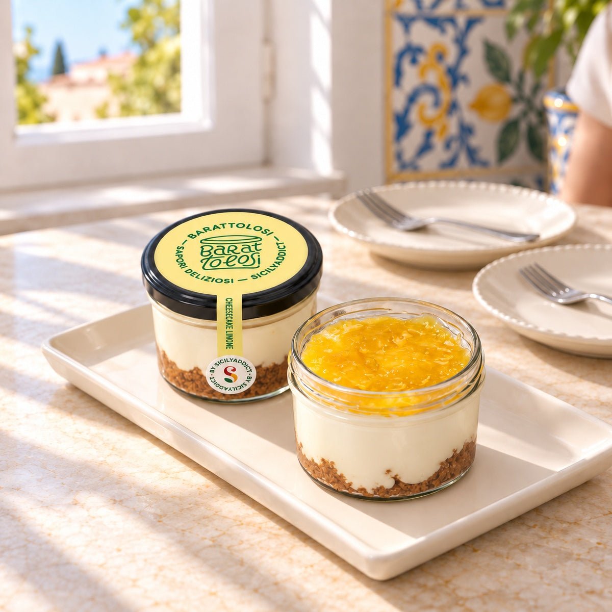 Cheesecake al limone in barattolo 150g - SicilyAddict
