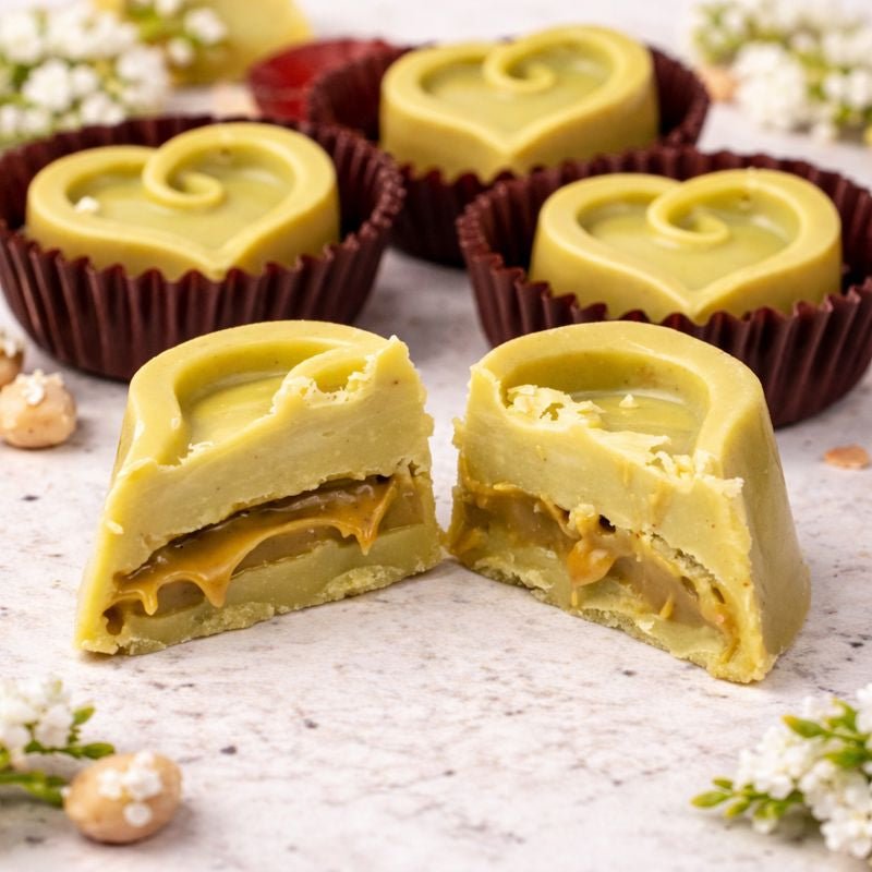 Cioccolatini artigianali ripeni al pistacchio I Baci di l'Etna 9 pezzi 90g - SicilyAddict