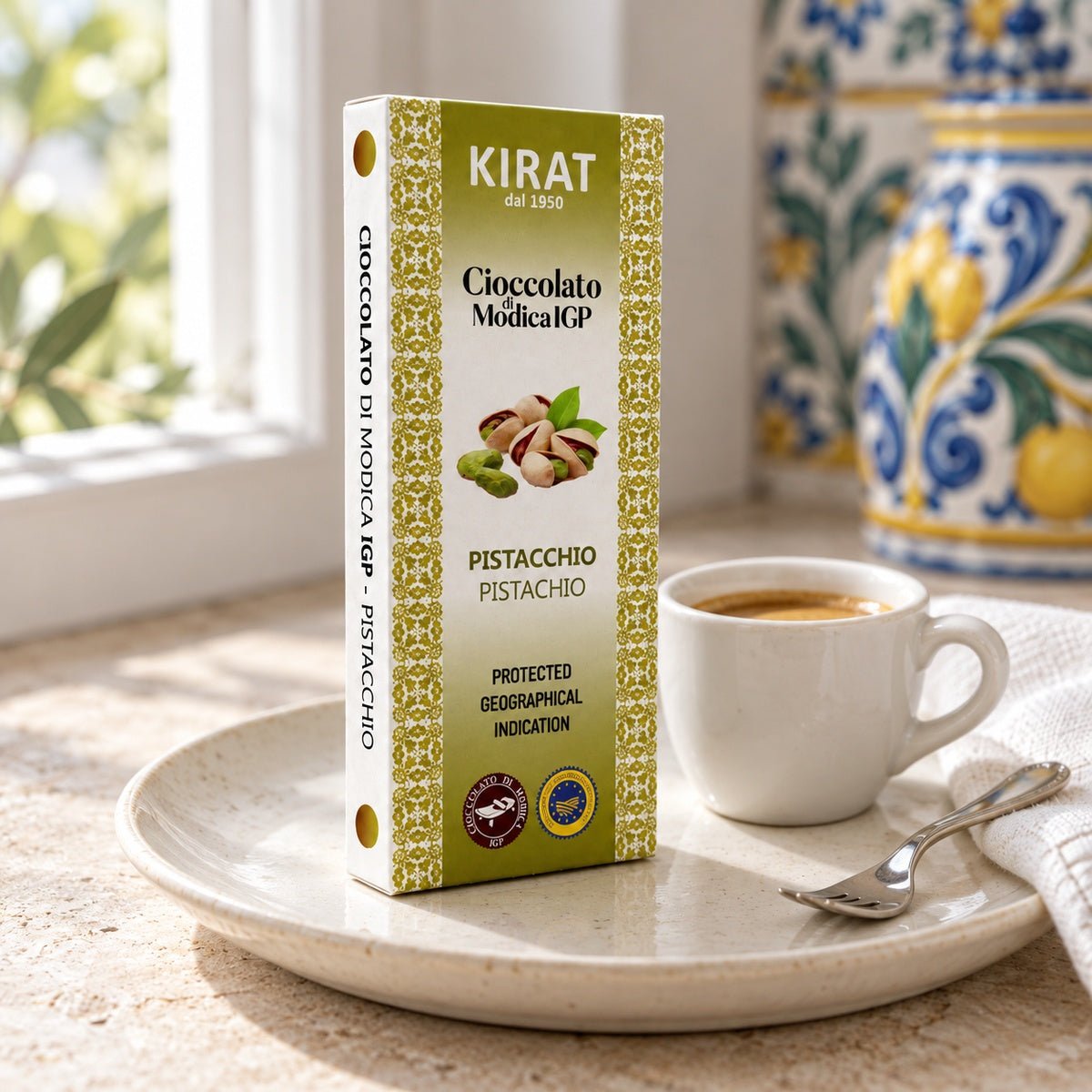 Cioccolato di Modica IGP al Pistacchio 100g - SicilyAddict