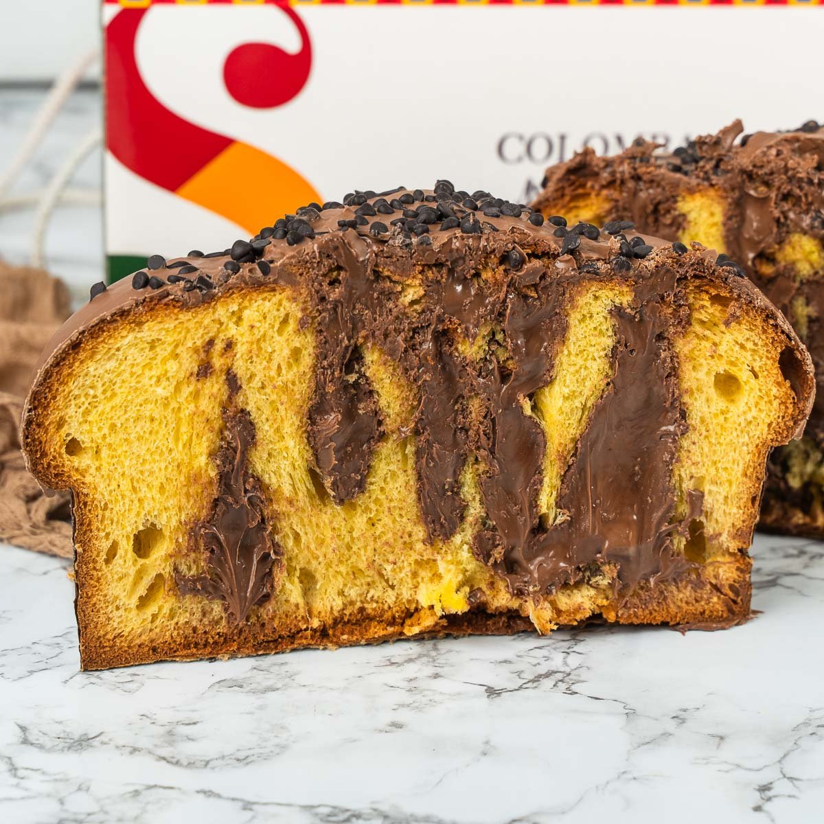 Colomba artigianale CIOCCOLATOSA 1,3kg extrafarcita con 500g di crema cioccolato - SicilyAddict