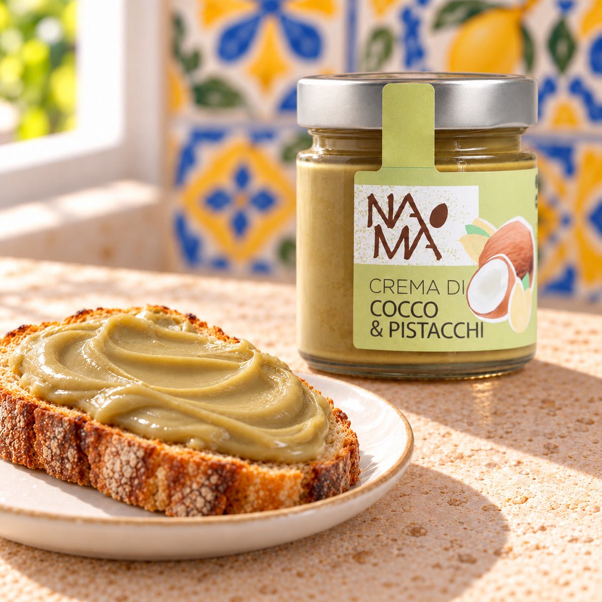Crema di cocco e pistacchi Namà - SicilyAddict