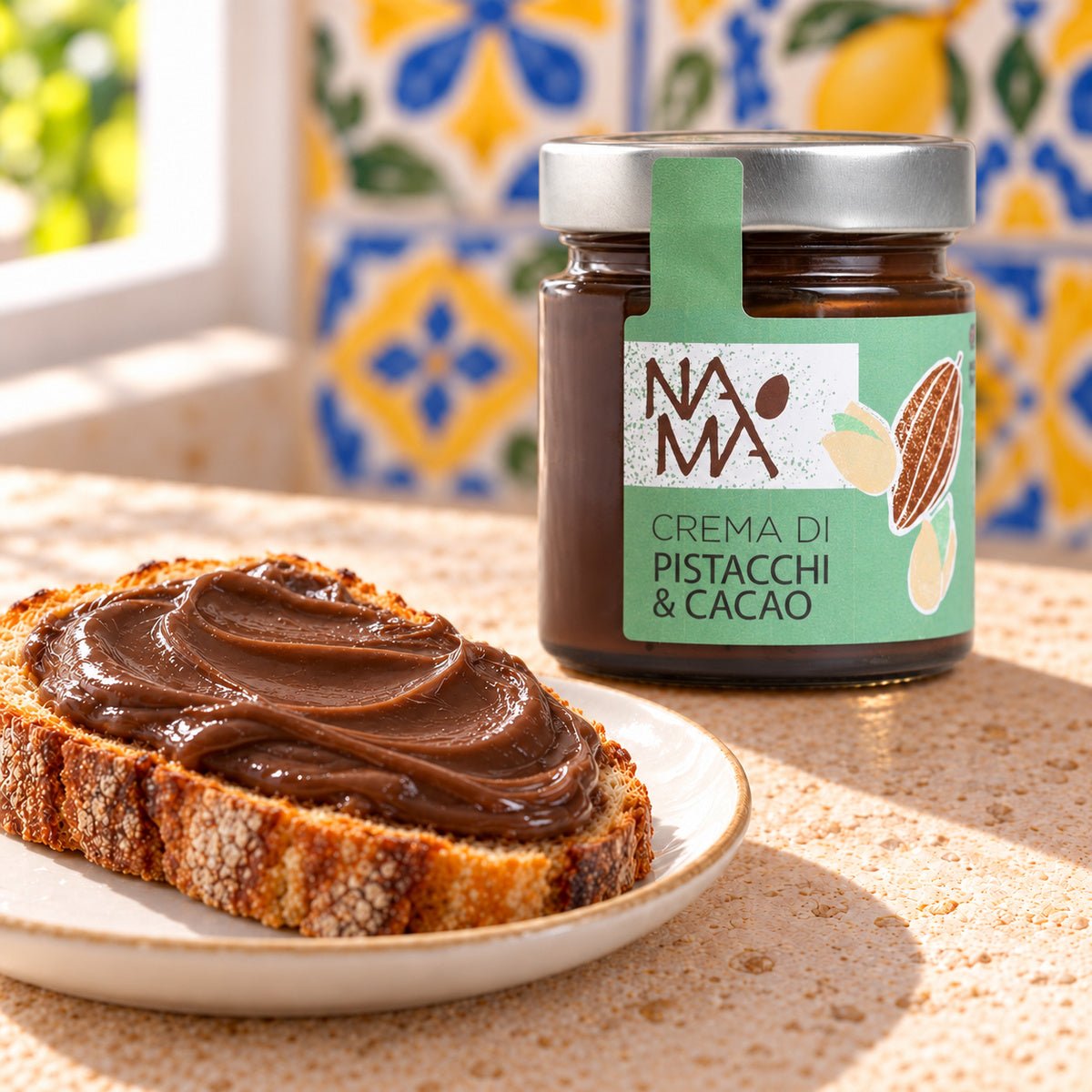 Crema di pistacchi e cacao Namà - SicilyAddict