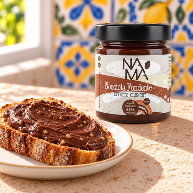 Crema nocciola fondente crunchy 65% Namà - SicilyAddict