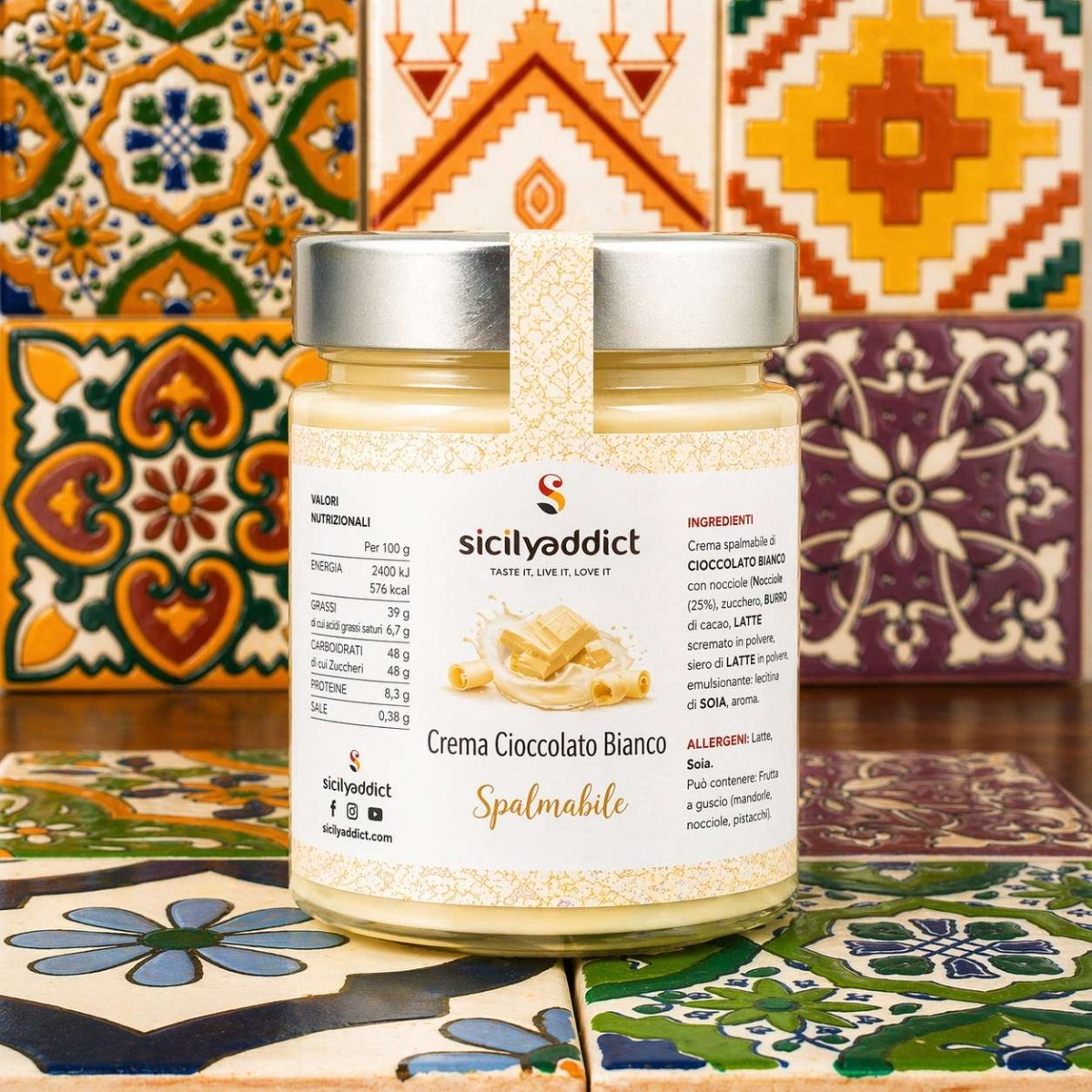 Crema spalmabile cioccolato bianco - SicilyAddict