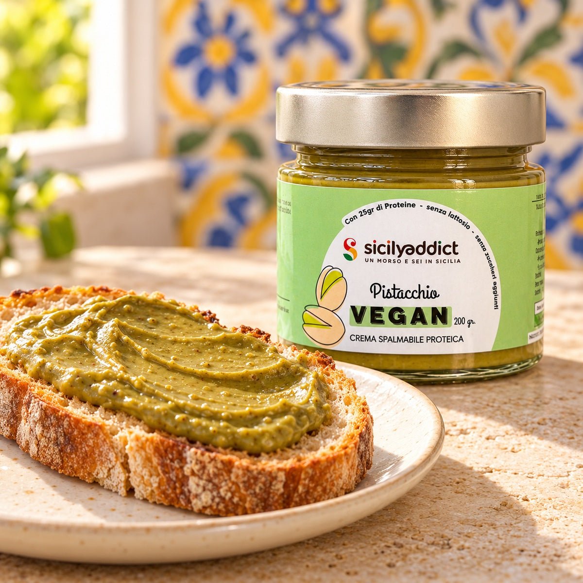 Crema vegan senza zucchero pistacchio 200g - SicilyAddict