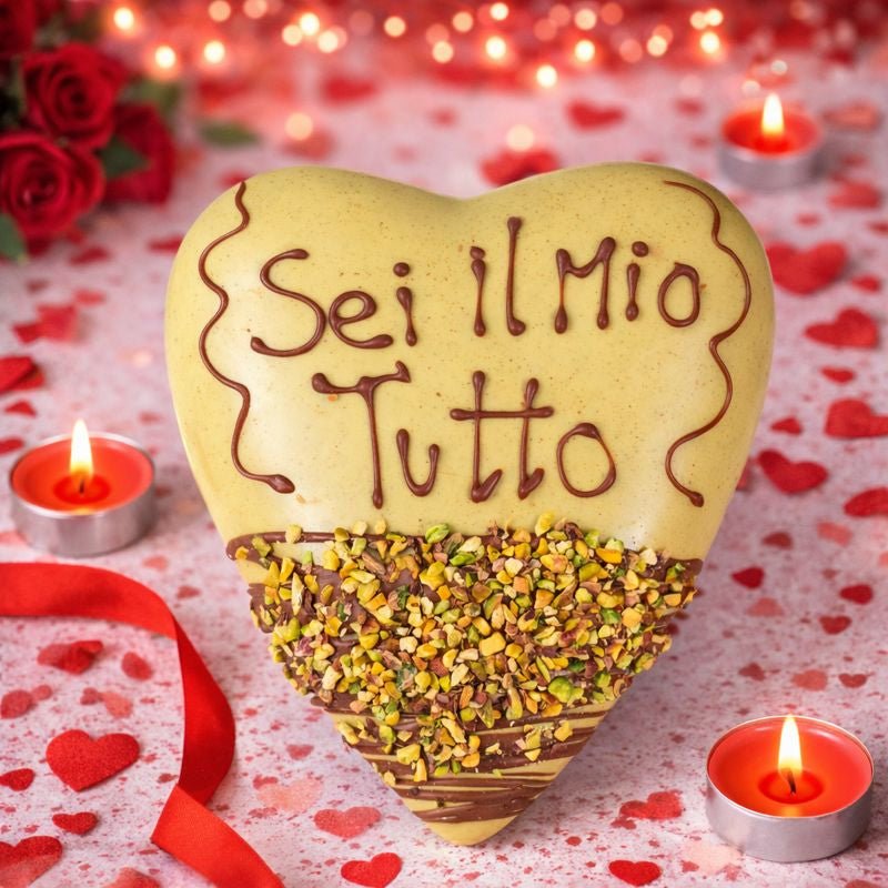 Cuore di cioccolato al Pistacchio 400g + 150g sac a poche - SicilyAddict