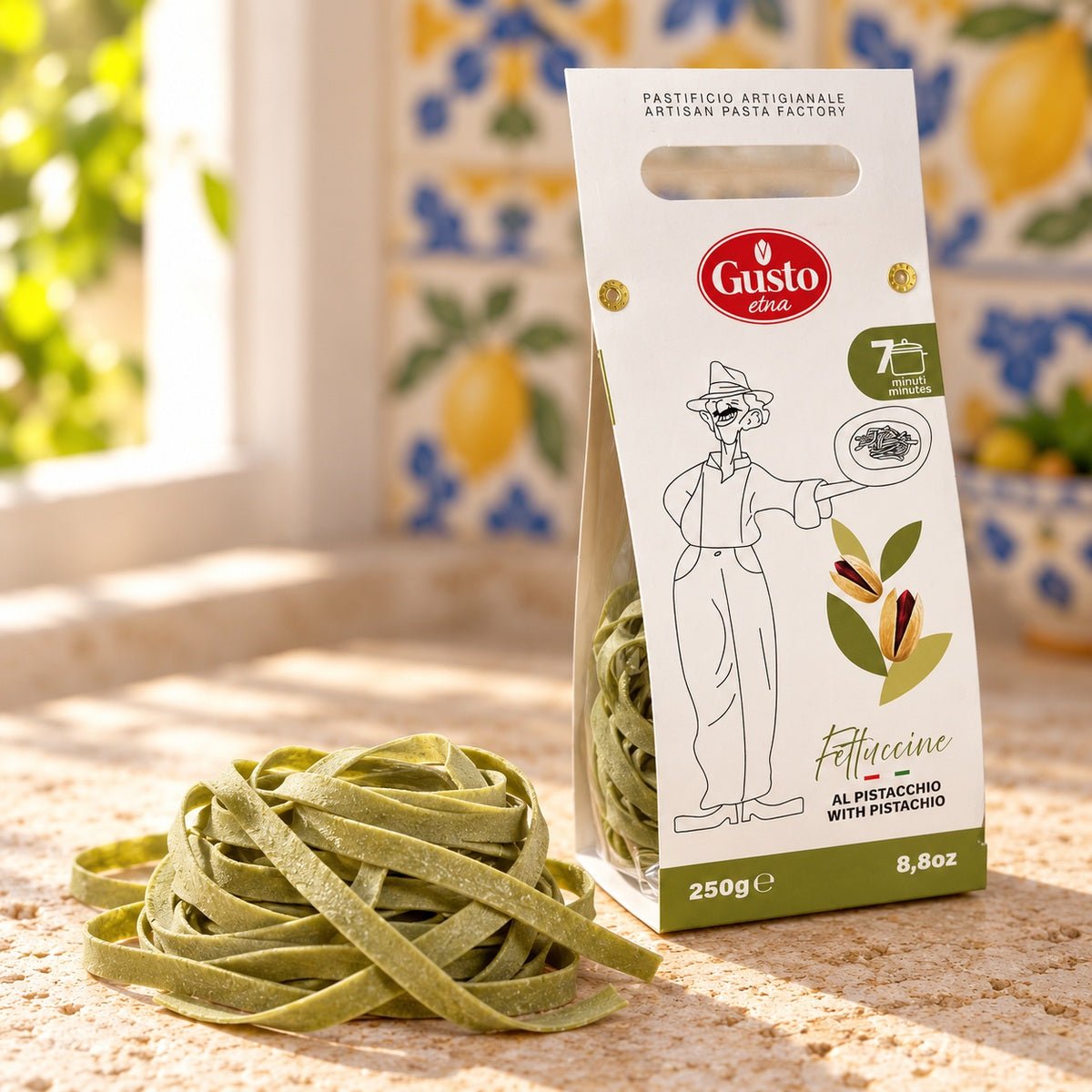 Fettuccine al pistacchio 250 g - SicilyAddict