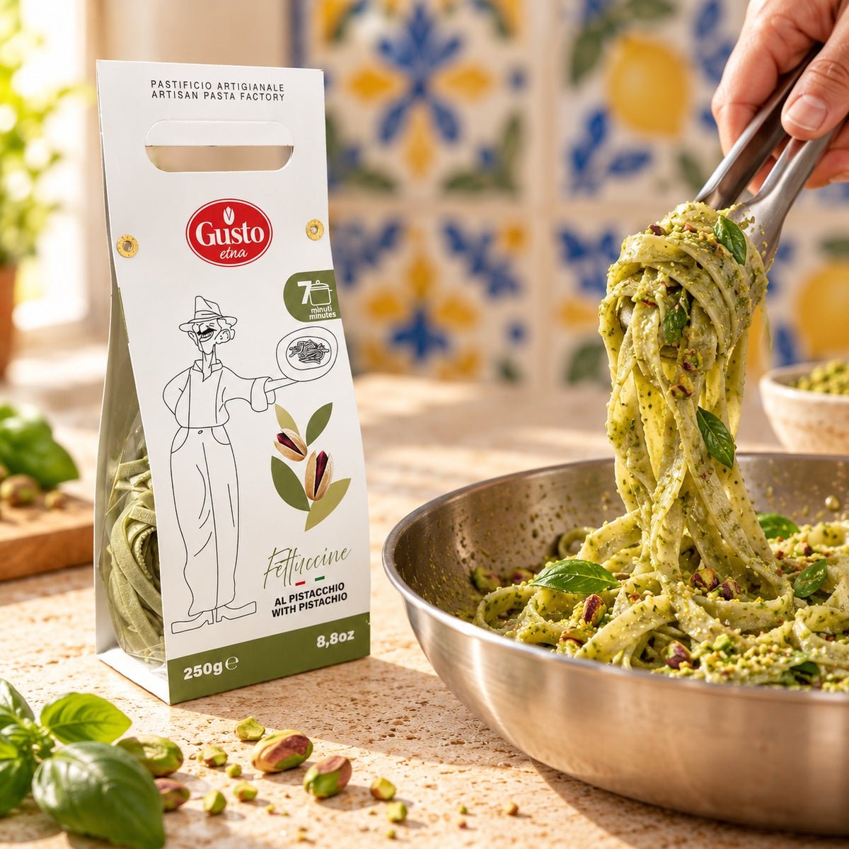 Fettuccine al pistacchio 250 g - SicilyAddict