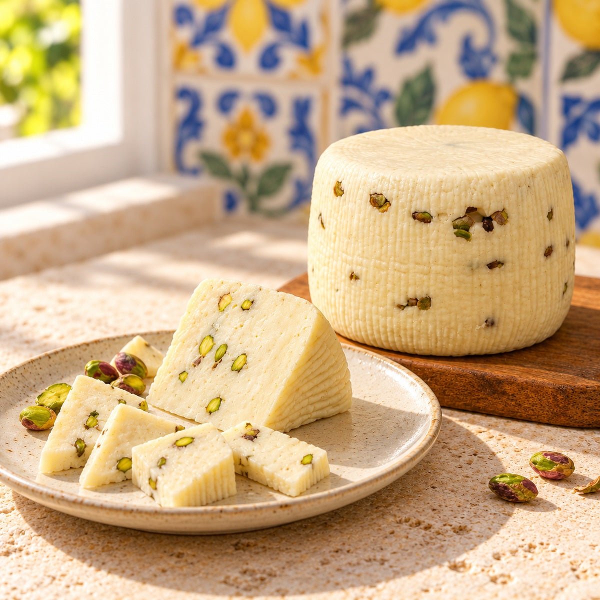 Formaggio Canestrato con Pistacchio - SicilyAddict