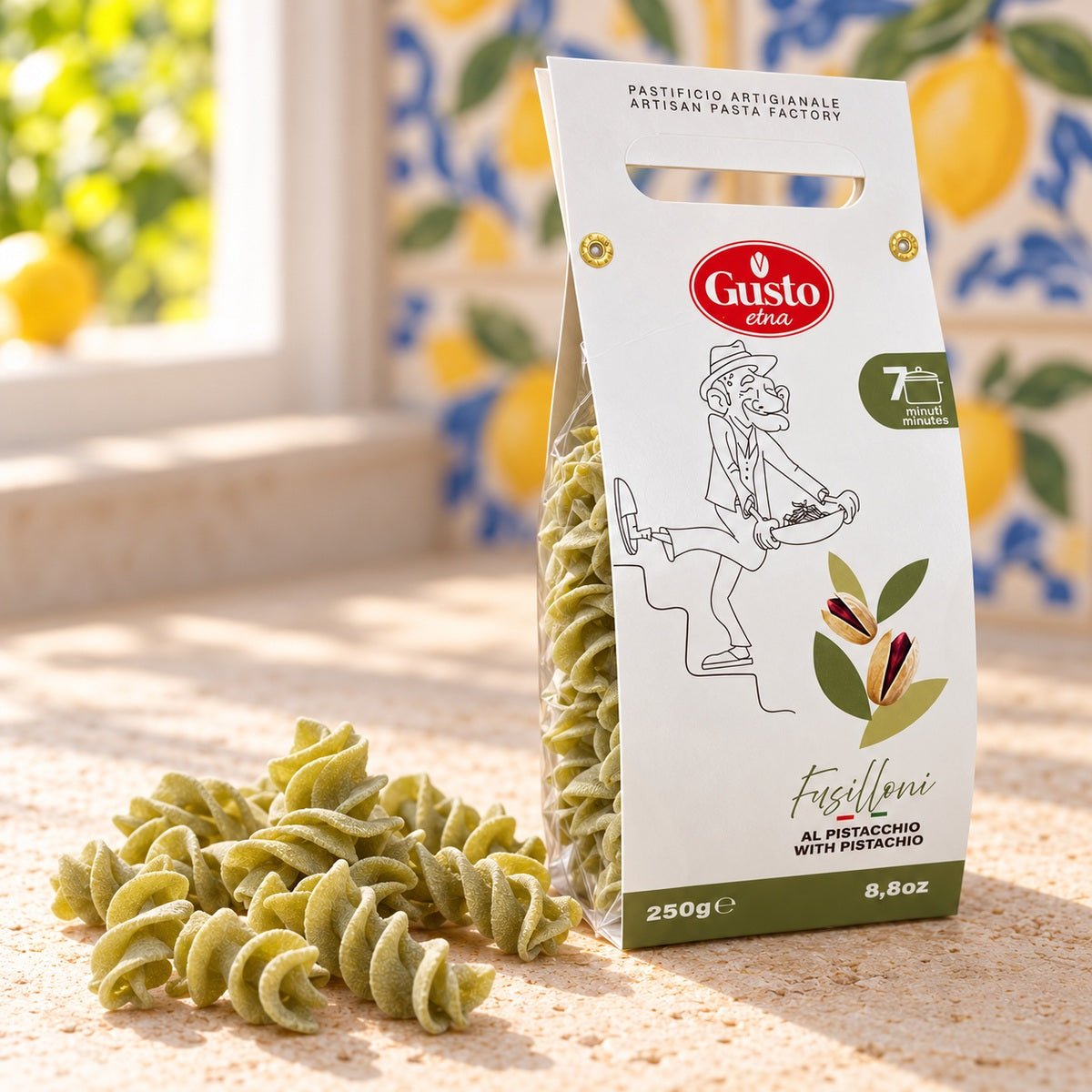 Fusilloni al pistacchio 250 g - SicilyAddict