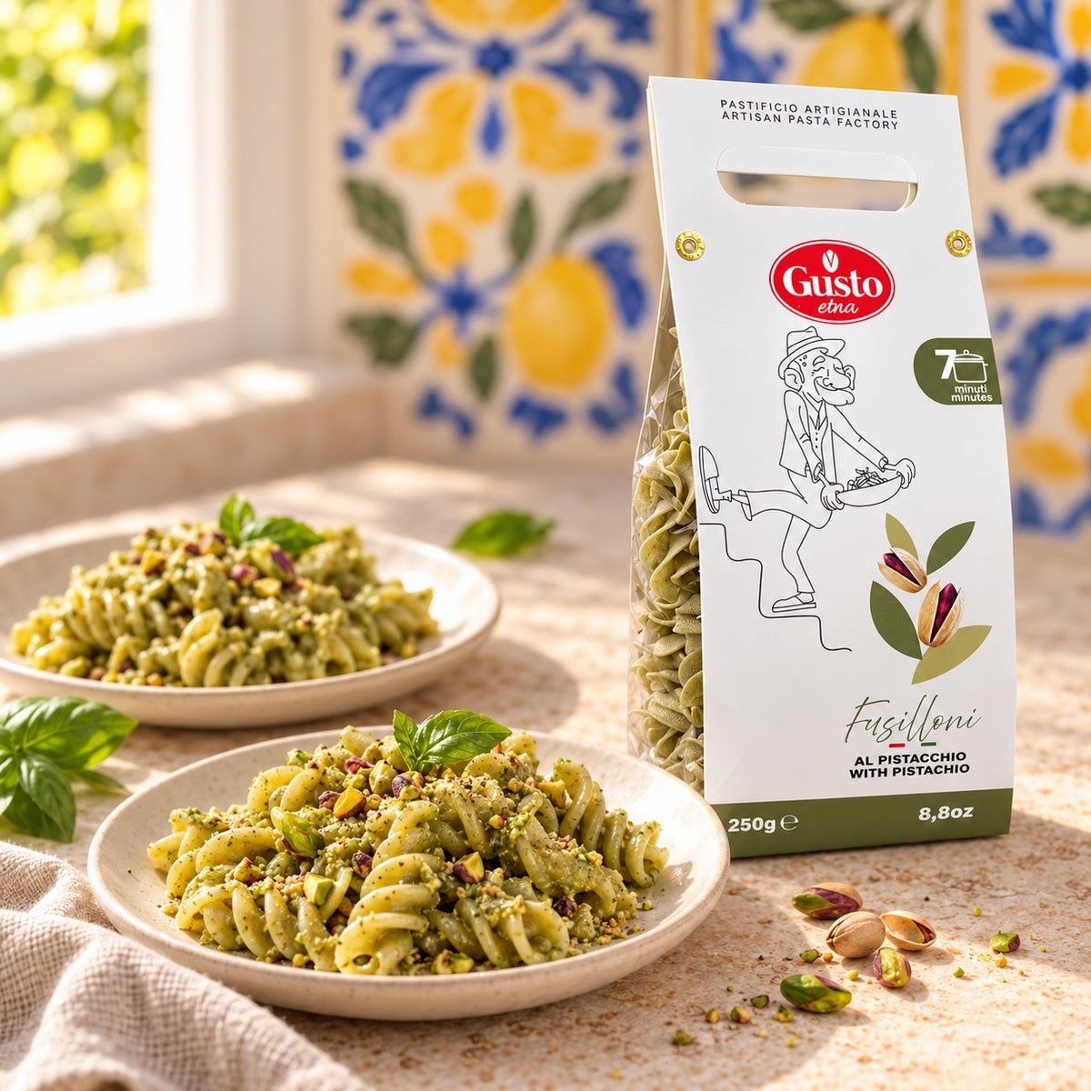 Fusilloni al pistacchio 250 g - SicilyAddict
