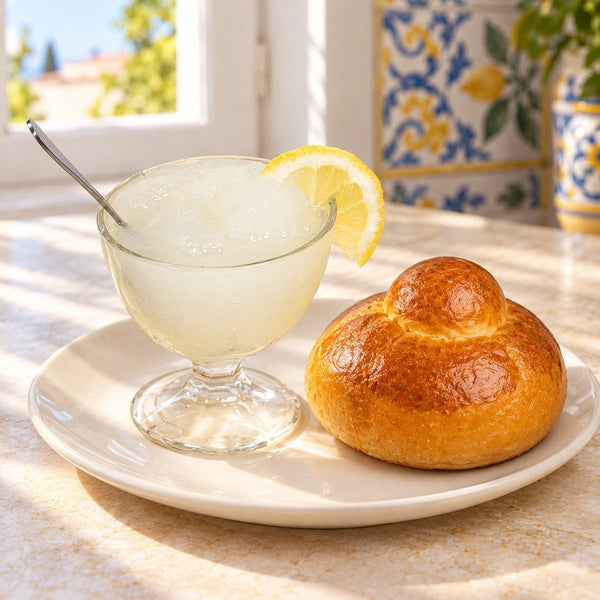 Kit 6 granite Limone con brioche co' tuppo - SicilyAddict