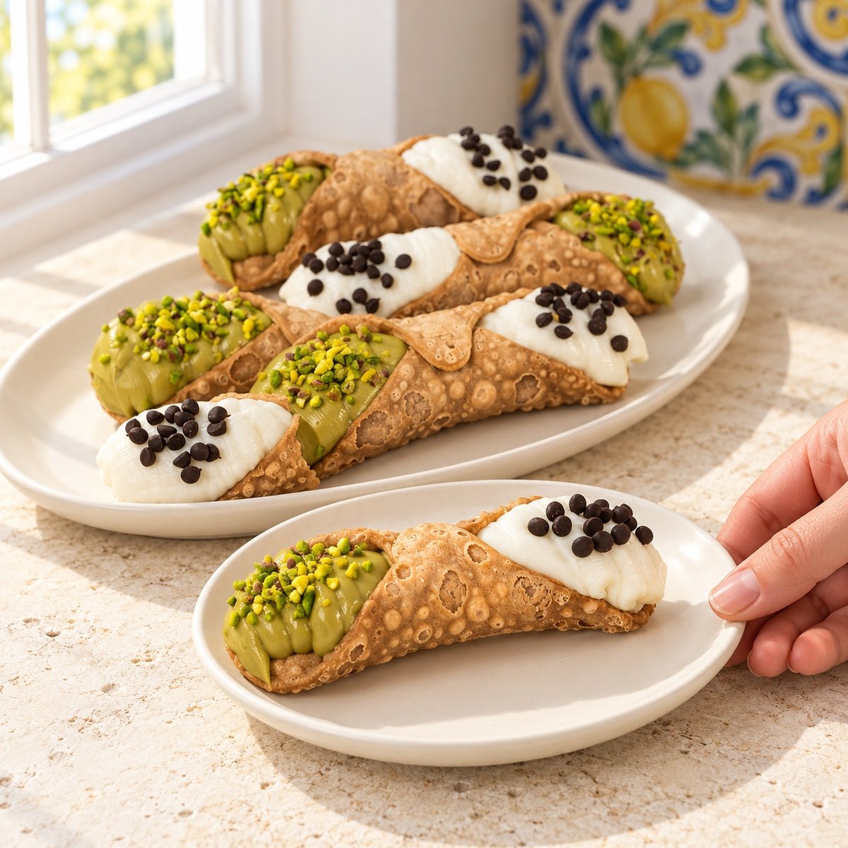 Kit cannoli con ricotta e crema di pistacchio - SicilyAddict