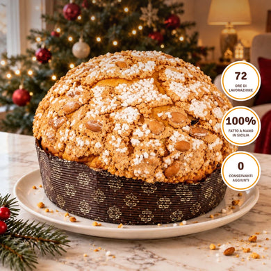 Panettone artigianale tradizionale SicilyAddict: 72 ore di lavorazione, fatto a mano in Sicilia, senza conservanti aggiunti