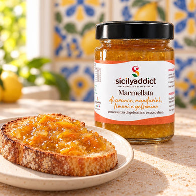 Marmellata Arancia, Limone, Mandarino e Gelsomino 240gr - SicilyAddict