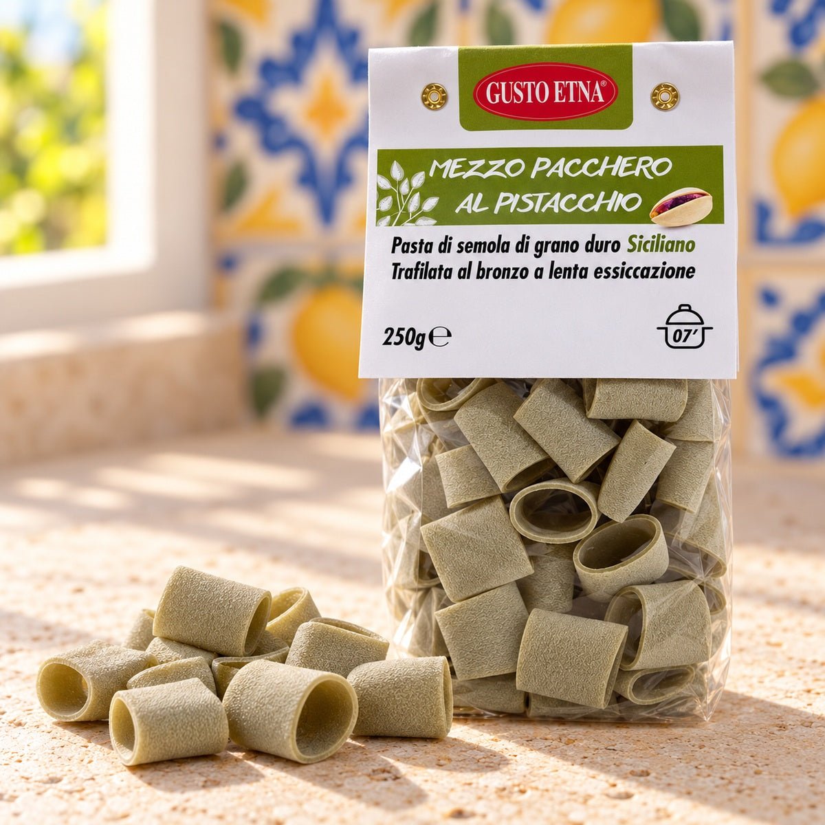 Mezzo pacchero al pistacchio 250 g - SicilyAddict