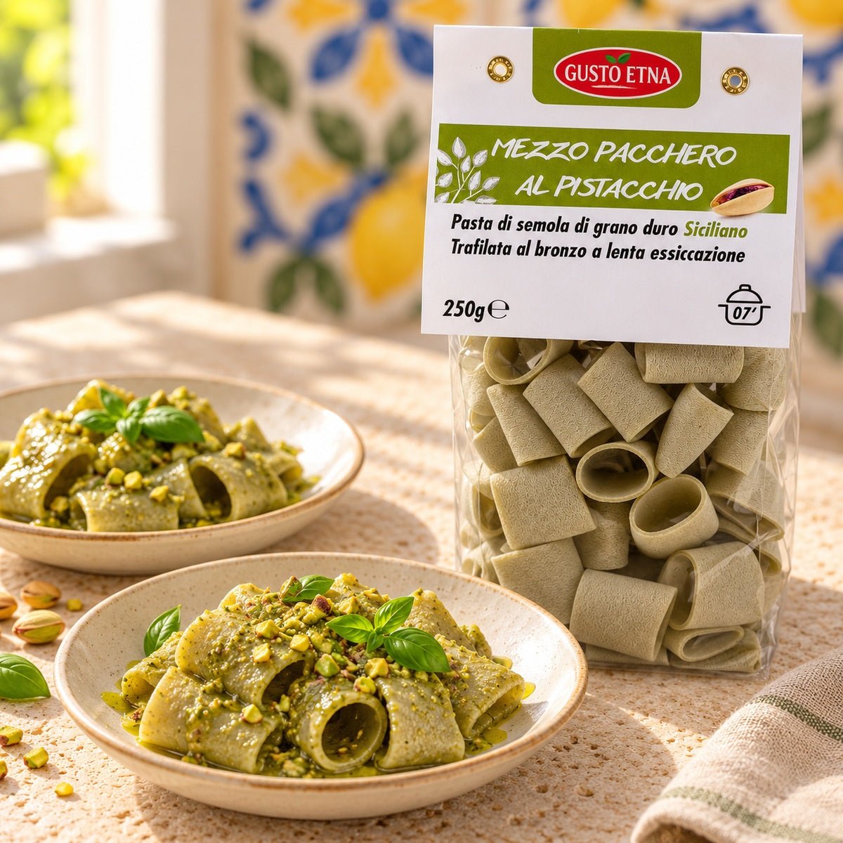 Mezzo pacchero al pistacchio 250 g - SicilyAddict