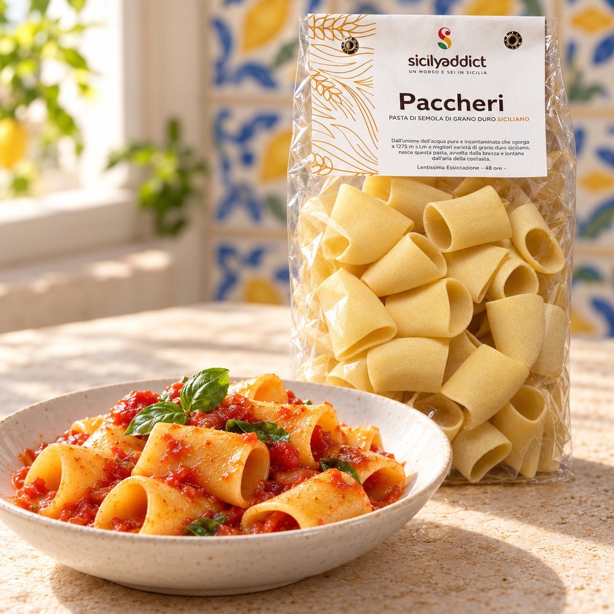 Paccheri Artigianali grano 100% siciliano 500g - SicilyAddict