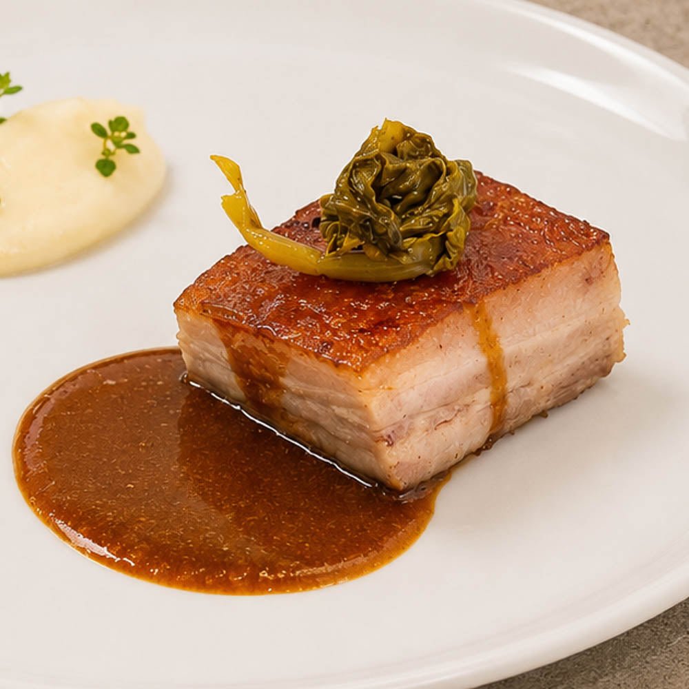 Pancetta di Suino Nero dei Nebrodi 600g - Cottura SV a Bassa Temperatura - SicilyAddict