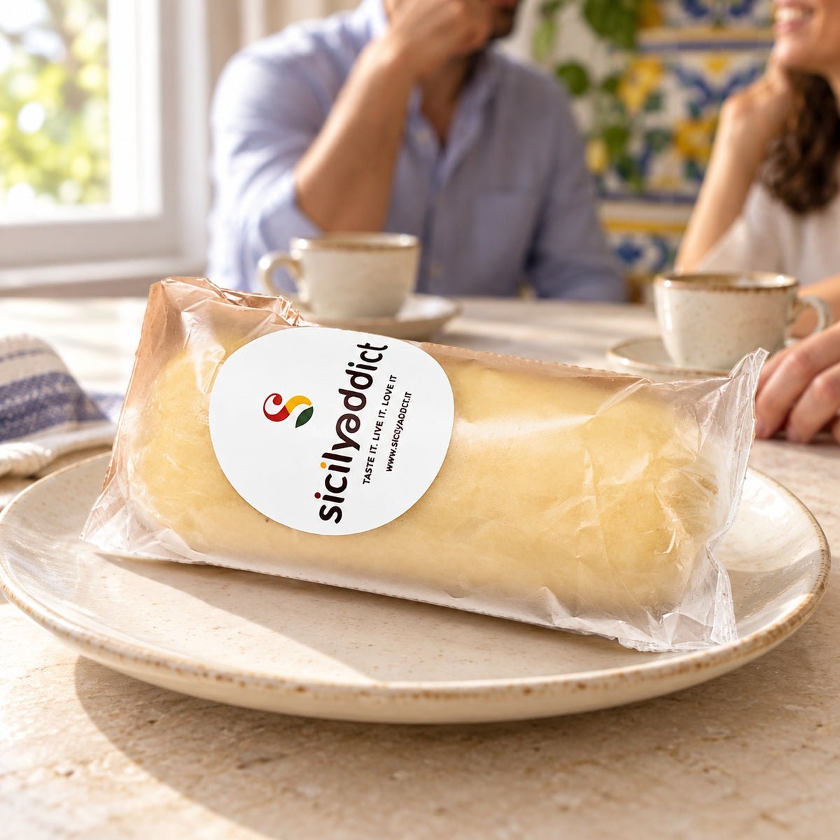 Panetto di pasta pura di mandorla siciliana 250g - SicilyAddict