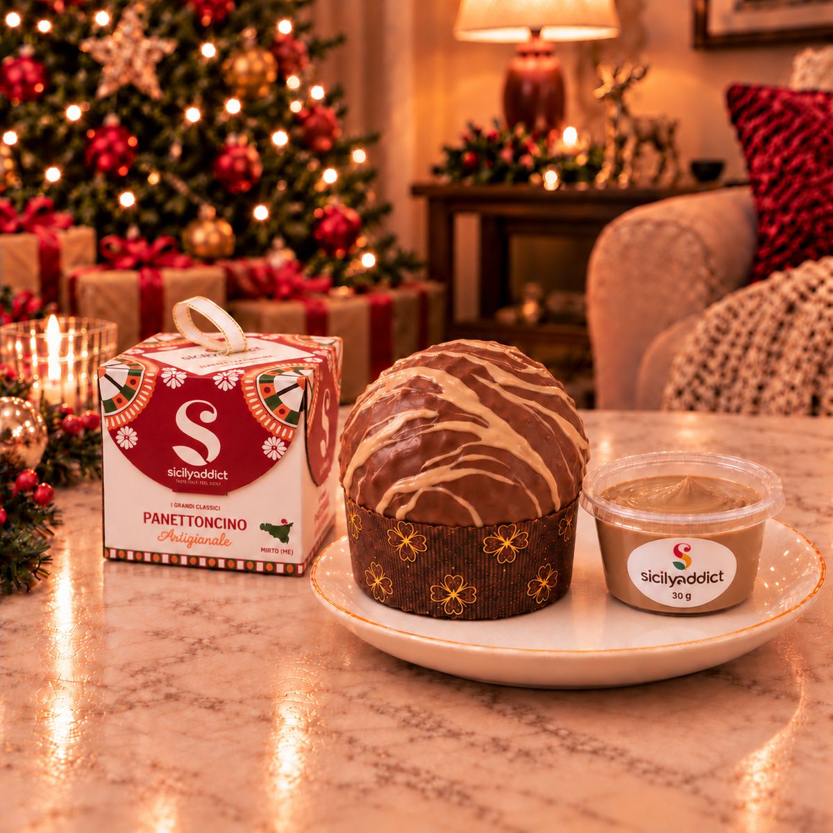 Panettoncino artigianale al cioccolato e nocciole Ciokonocciola - SicilyAddict