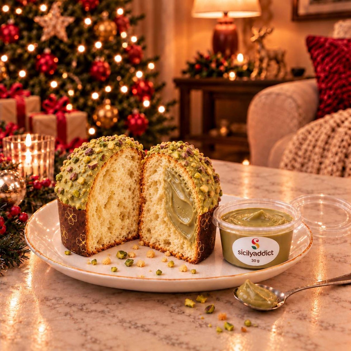 Panettoncino artigianale al pistacchio - SicilyAddict