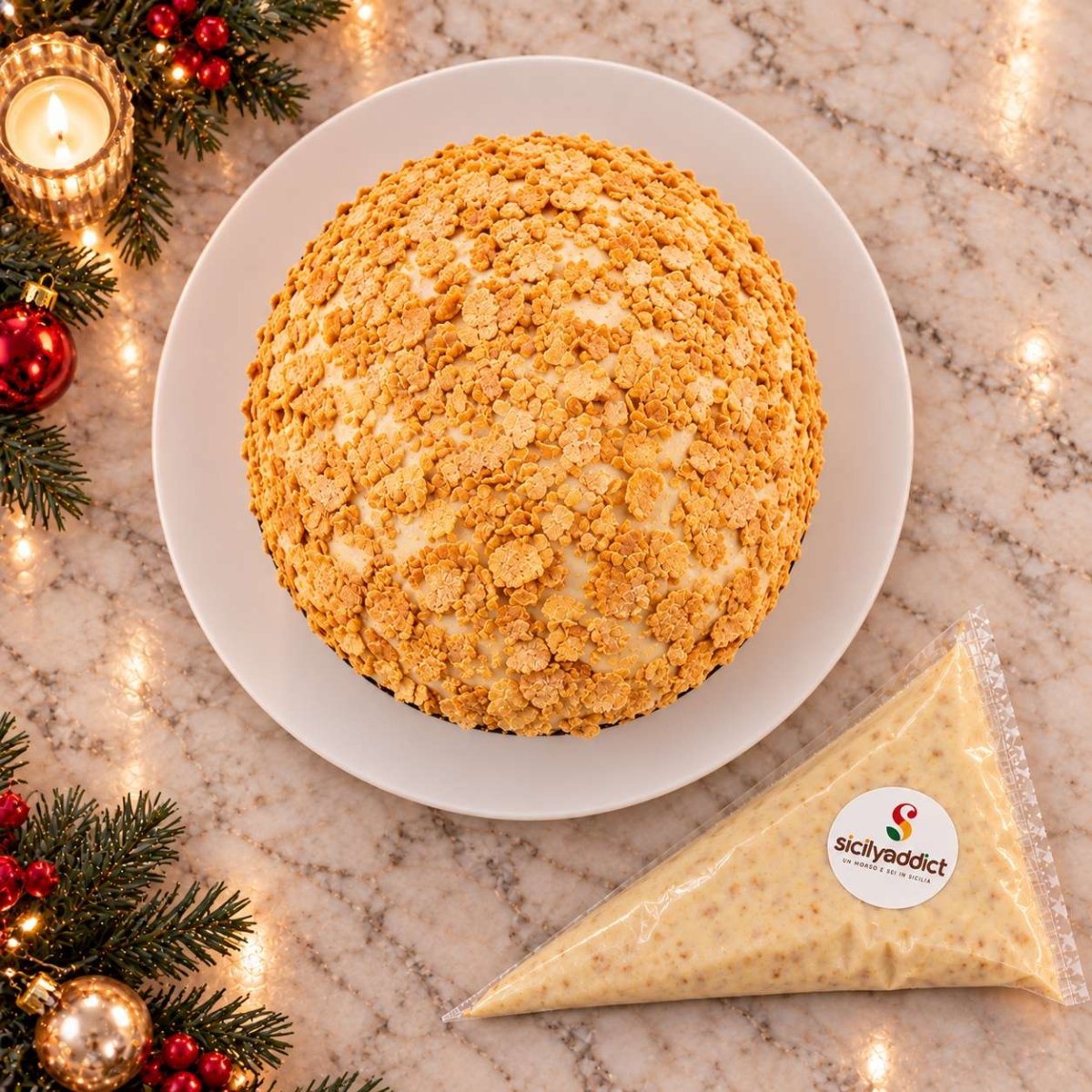 Panettone artigianale al cioccolato bianco e cereali ciokocereali - SicilyAddict
