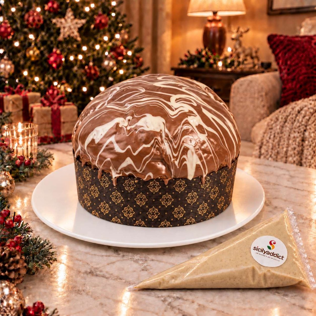 Panettone artigianale al cioccolato e nocciole Ciokonocciola - SicilyAddict