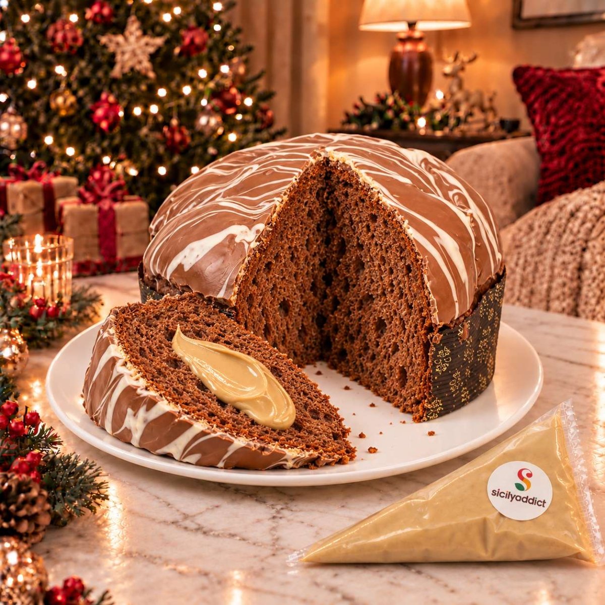 Panettone artigianale al cioccolato e nocciole Ciokonocciola - SicilyAddict