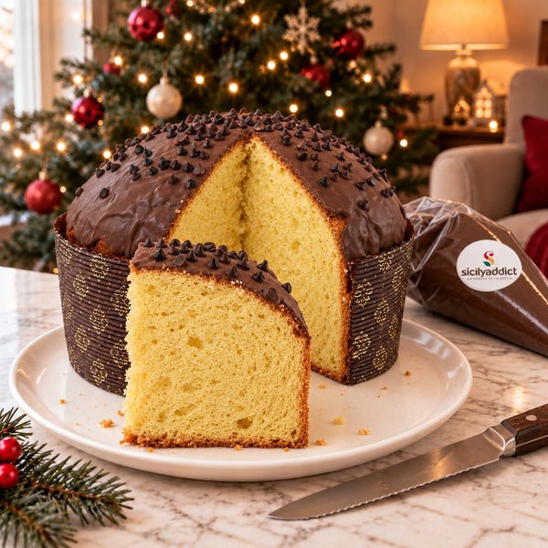 Panettone artigianale al Cioccolato Fondente - SicilyAddict