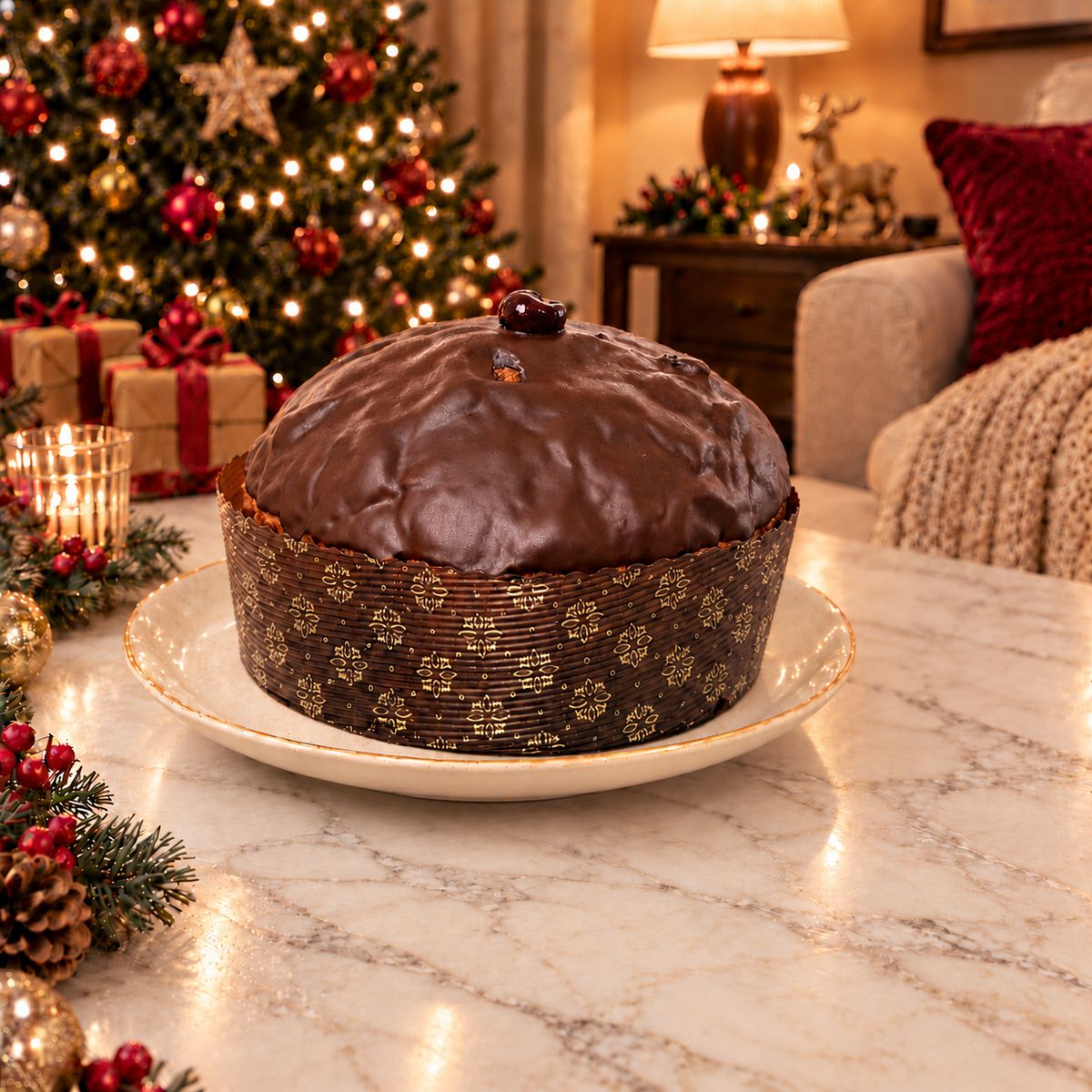 Panettone artigianale Amarene e Cioccolato Fondente - SicilyAddict