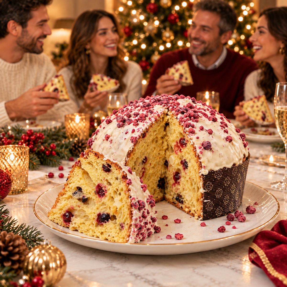 Panettone artigianale Frutti di Bosco e Cioccolato Bianco - SicilyAddict
