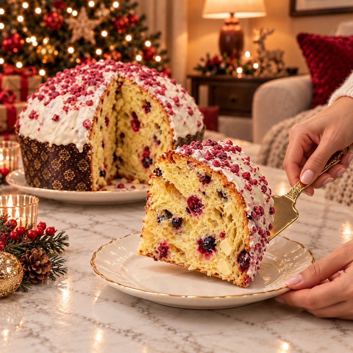 Panettone artigianale Frutti di Bosco e Cioccolato Bianco - SicilyAddict